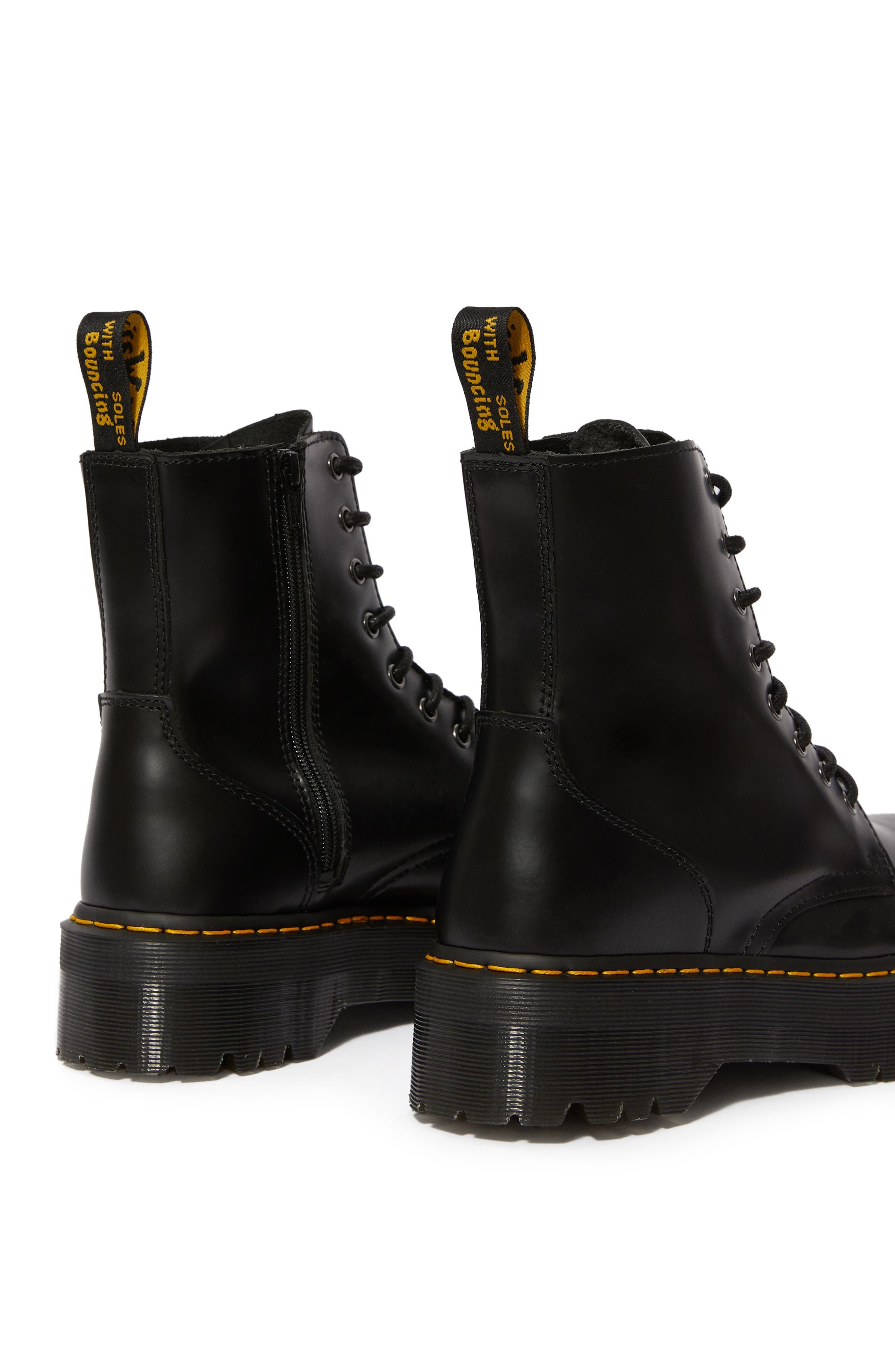 Dr. Martens Jadon Platform Boot in Black Polished Smooth at Nordstrom - 4