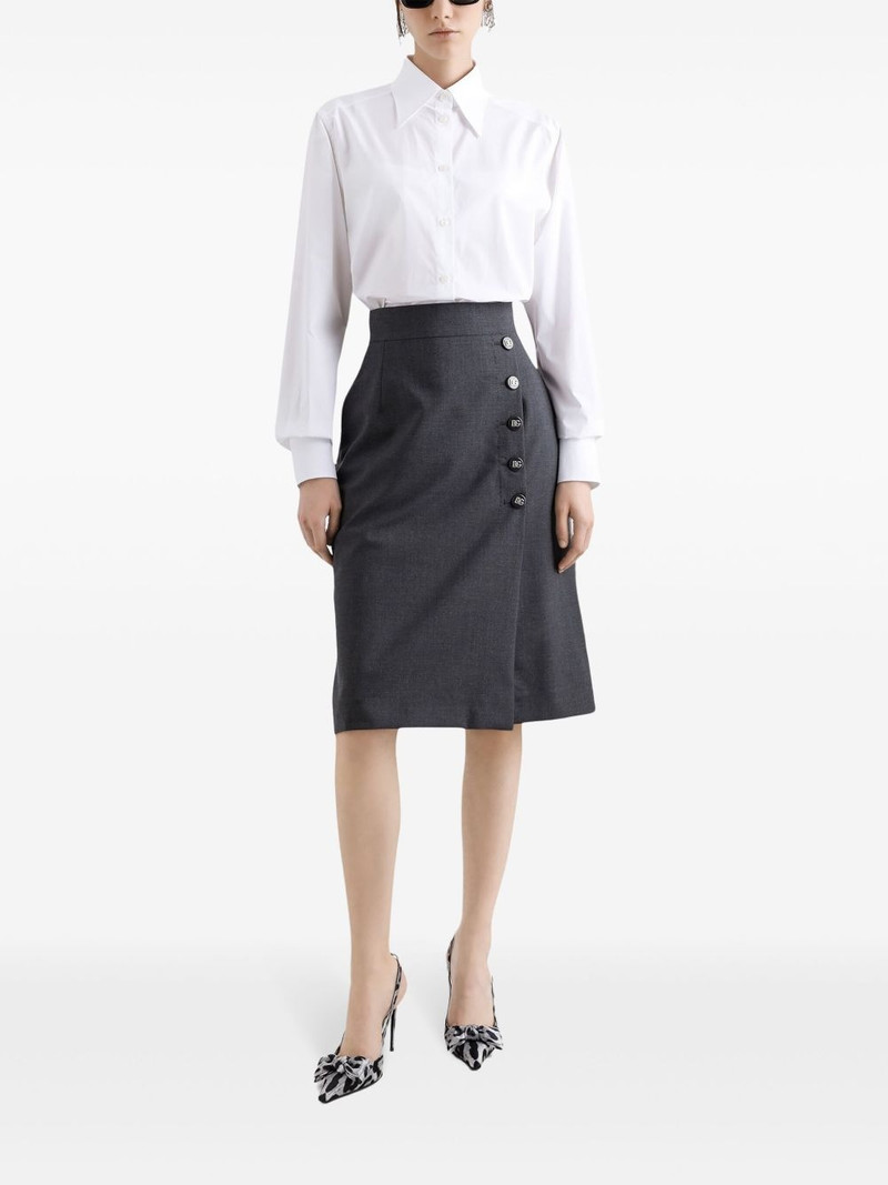 Dolce & Gabbana overlapping-panel midi skirt outlook