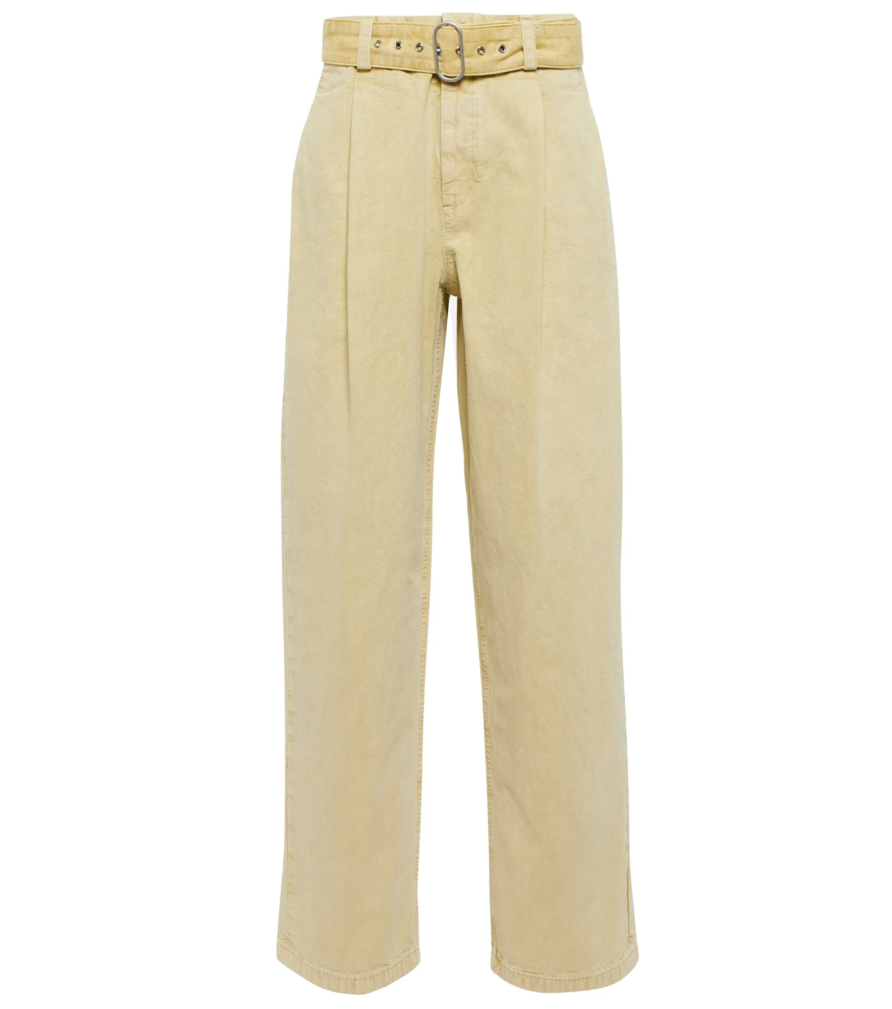 Cotton high-rise wide-leg pants - 1