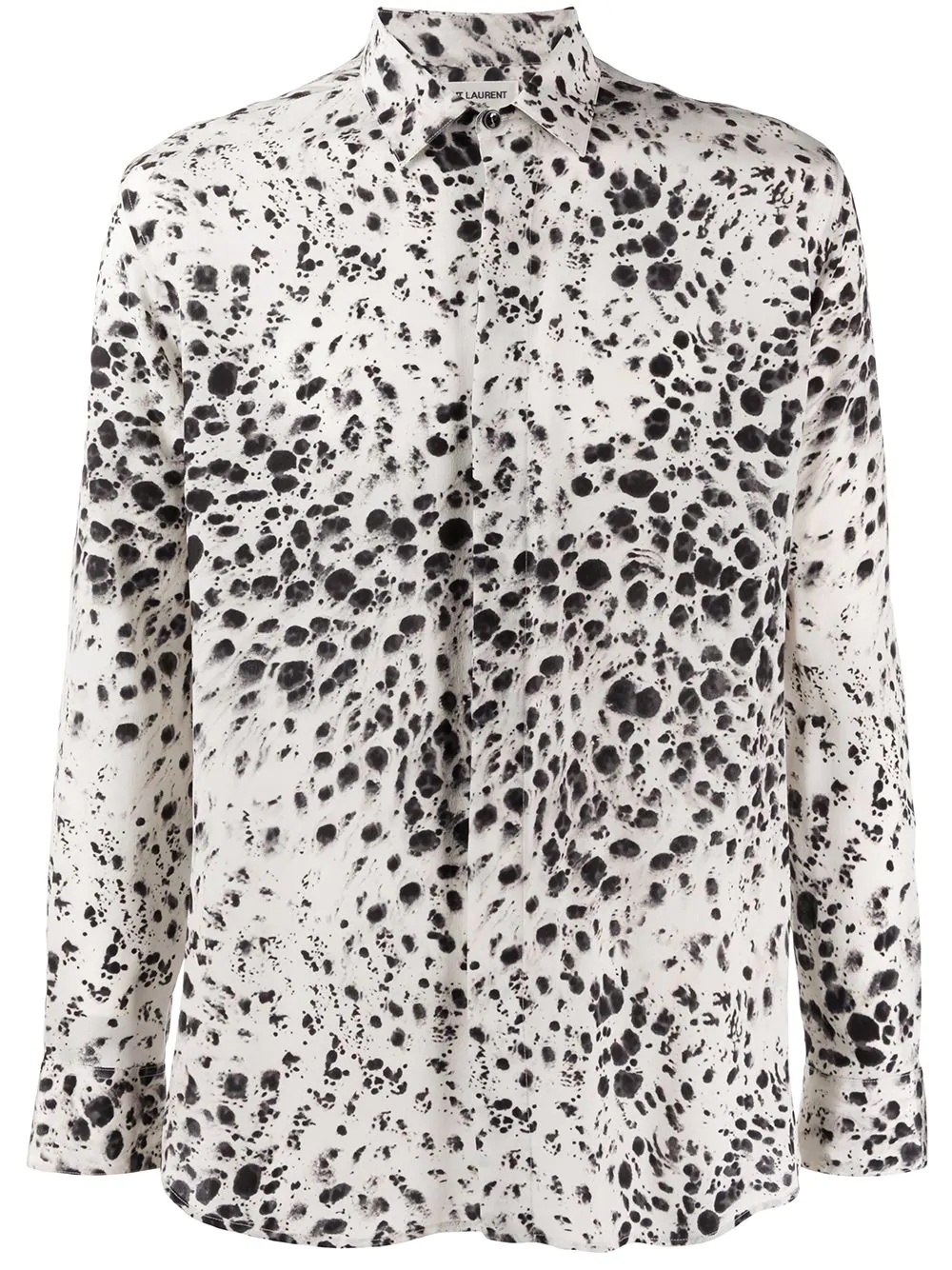 snow-leopard print shirt - 1