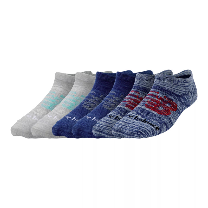 Kids Flat Knit No Show Socks 6 Pack 1