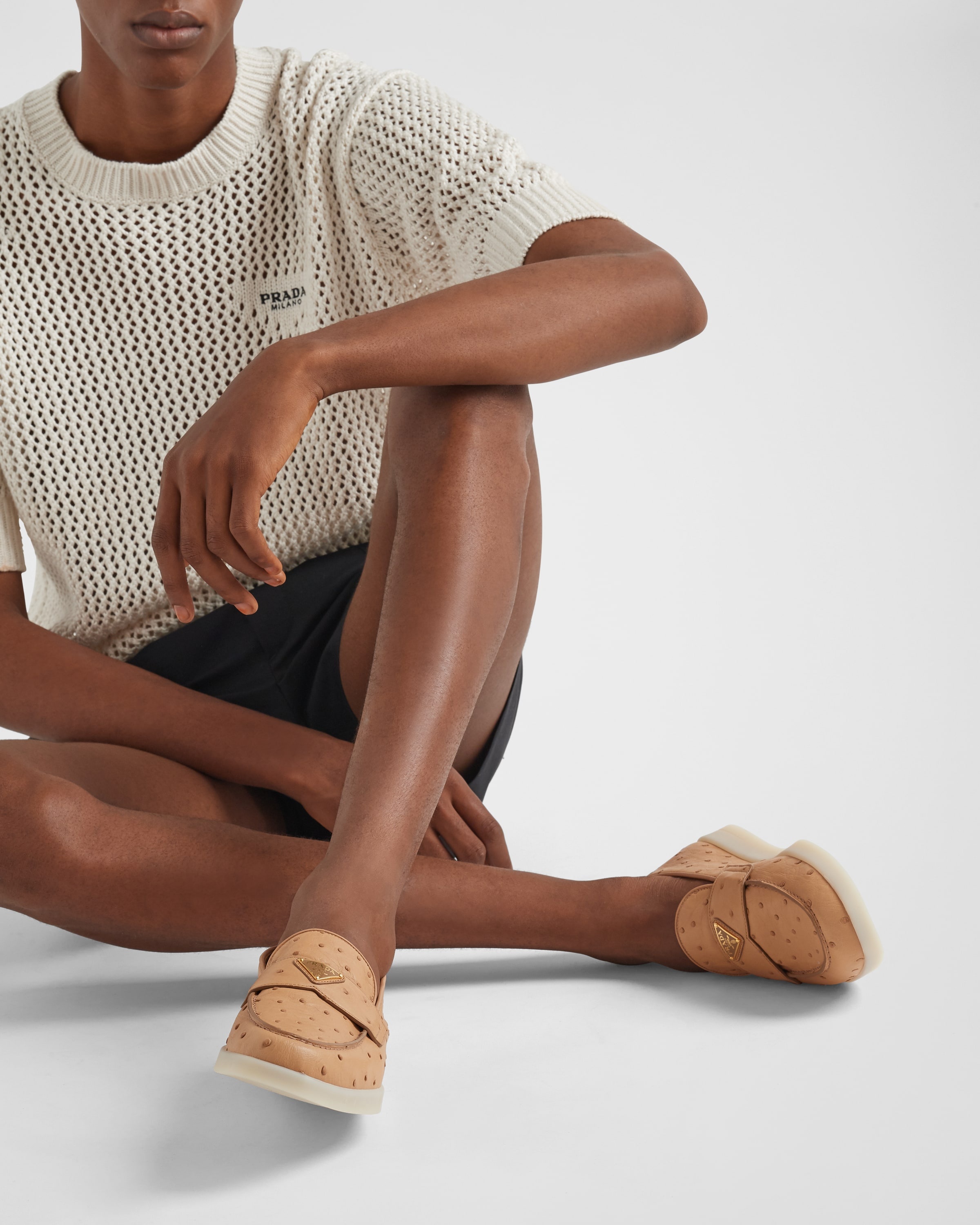 Ostrich leather loafers - 3