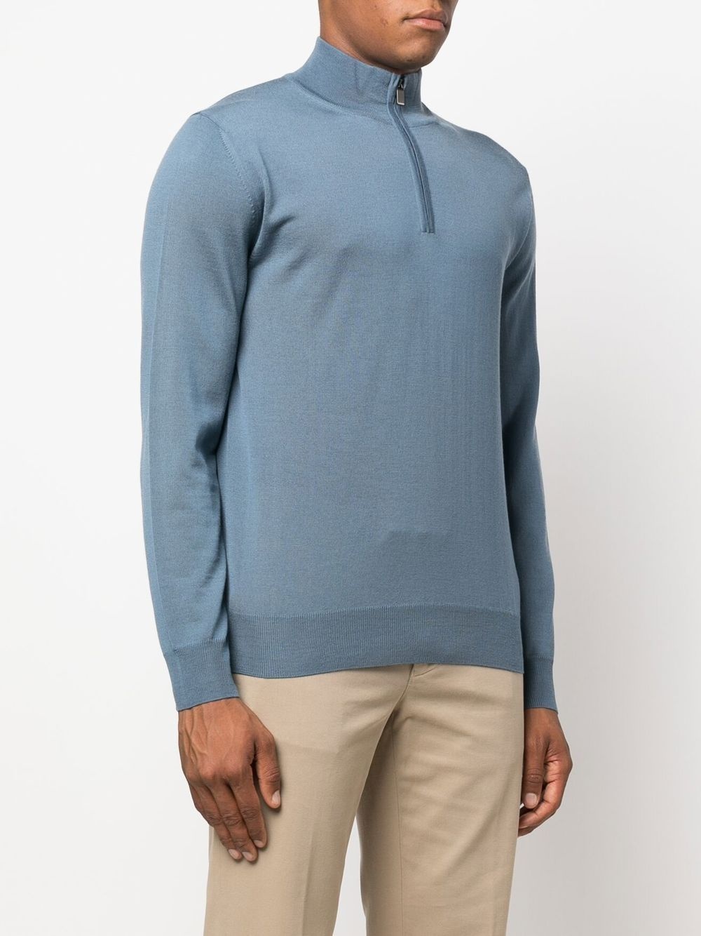 zipped merino-wool jumper - 3