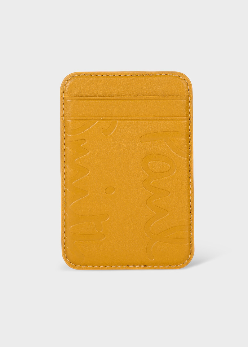 Paul Smith + Native Union Yellow Leather Magsafe Magnetic iPhone Wallet 1