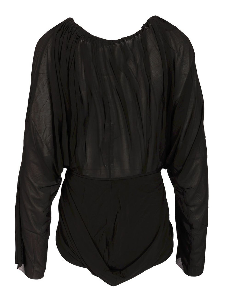 Rick Owens Short Hooded Tunic Jackets Black outlook