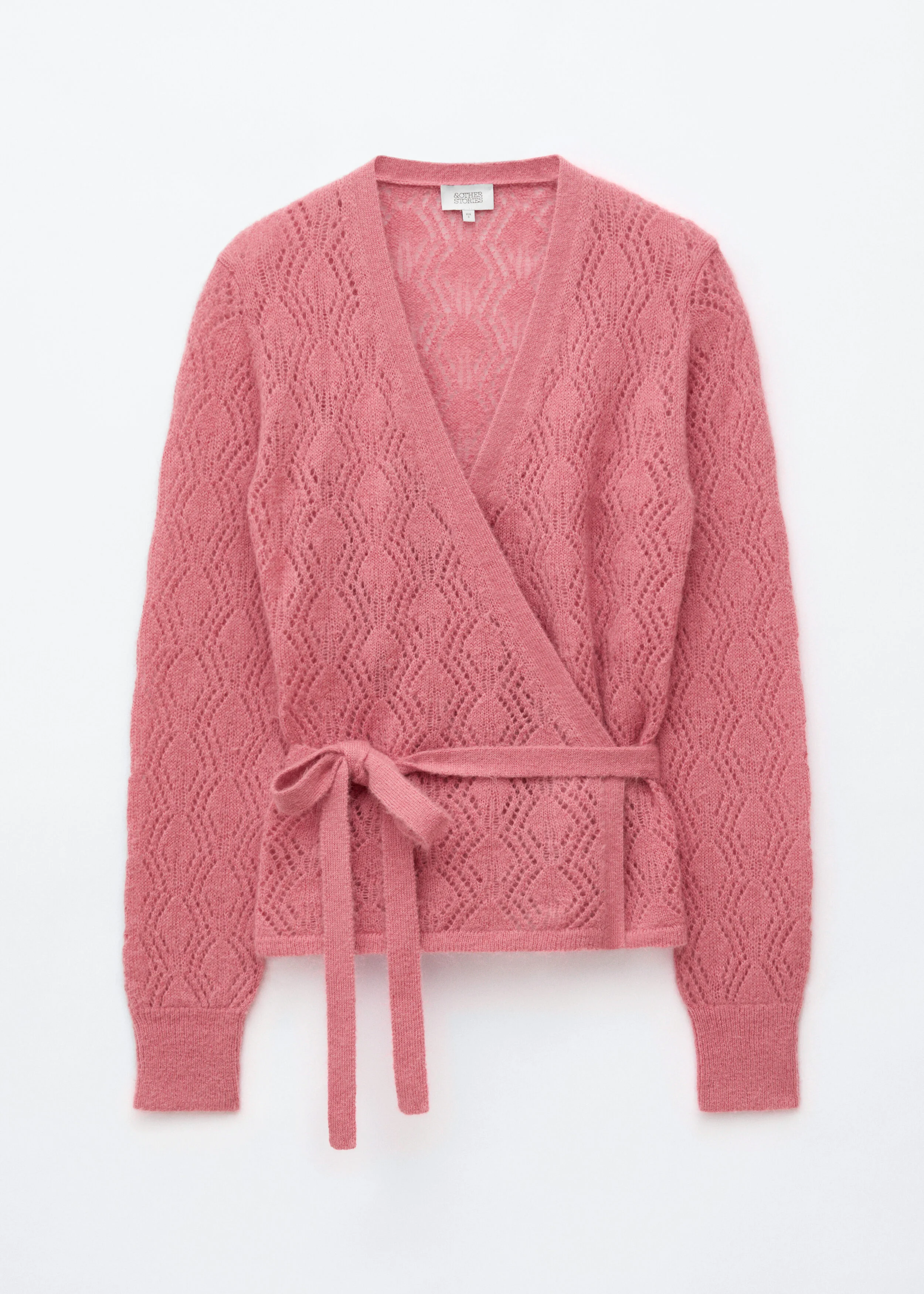 Mohair-Blend Pointelle Cardigan - 1