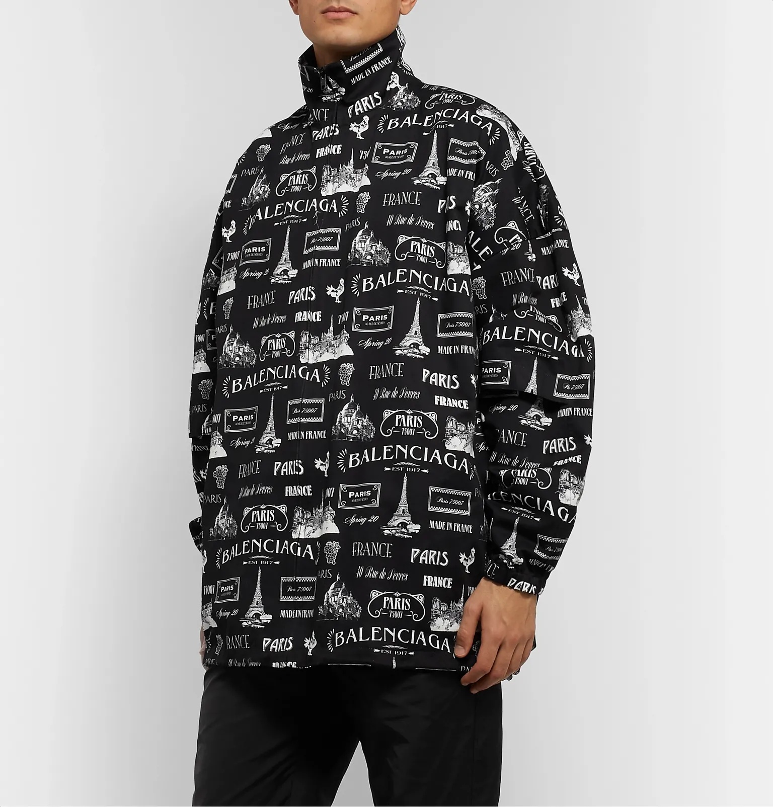 Oversized Printed Cotton-Twill Jacket - 4