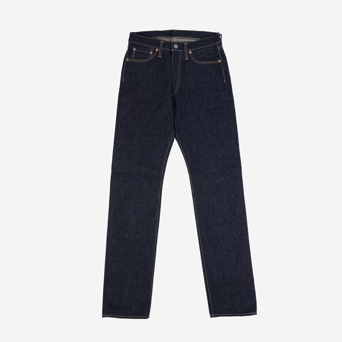 IH-888SBR-14 14oz Broken Twill Selvedge Denim Medium/High Rise Tapered Cut Jeans - Indigo - 1