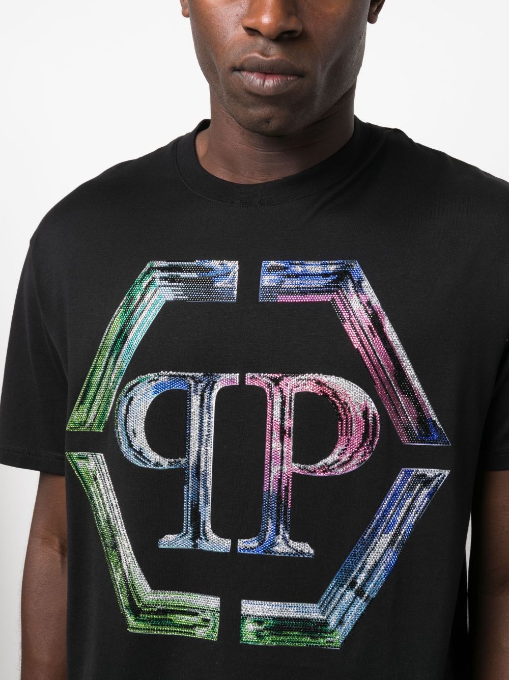 SS PP Glass round-neck T-shirt - 5