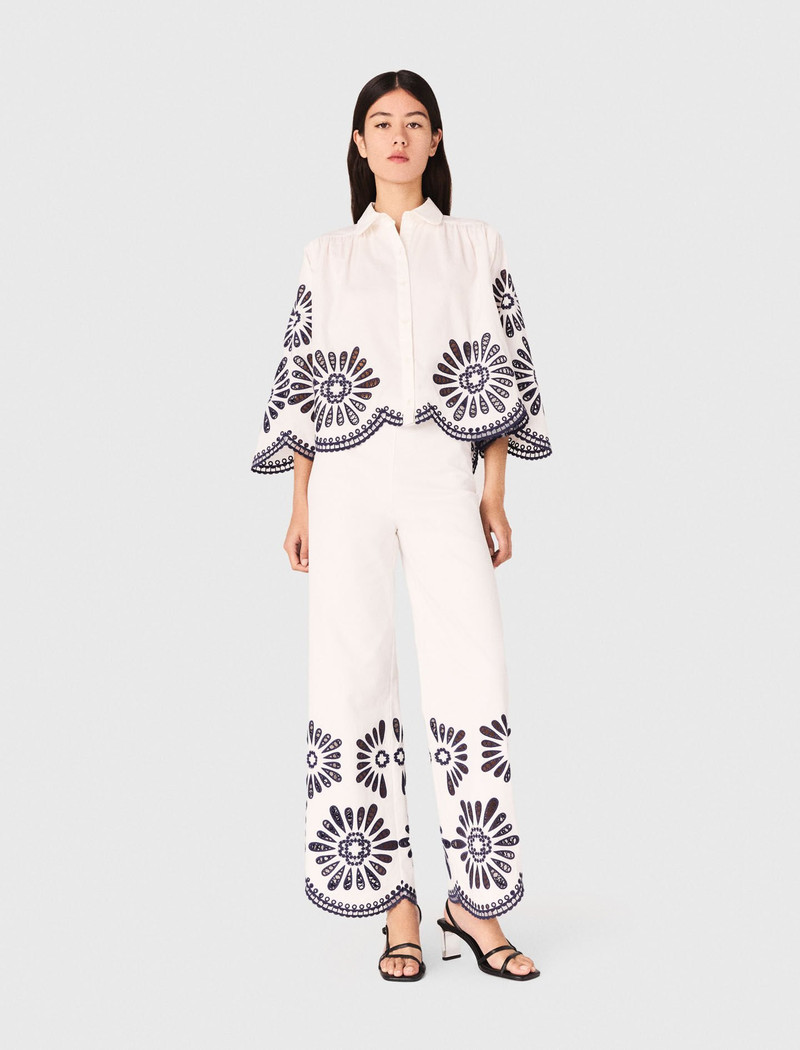 maje Top court en crochet outlook