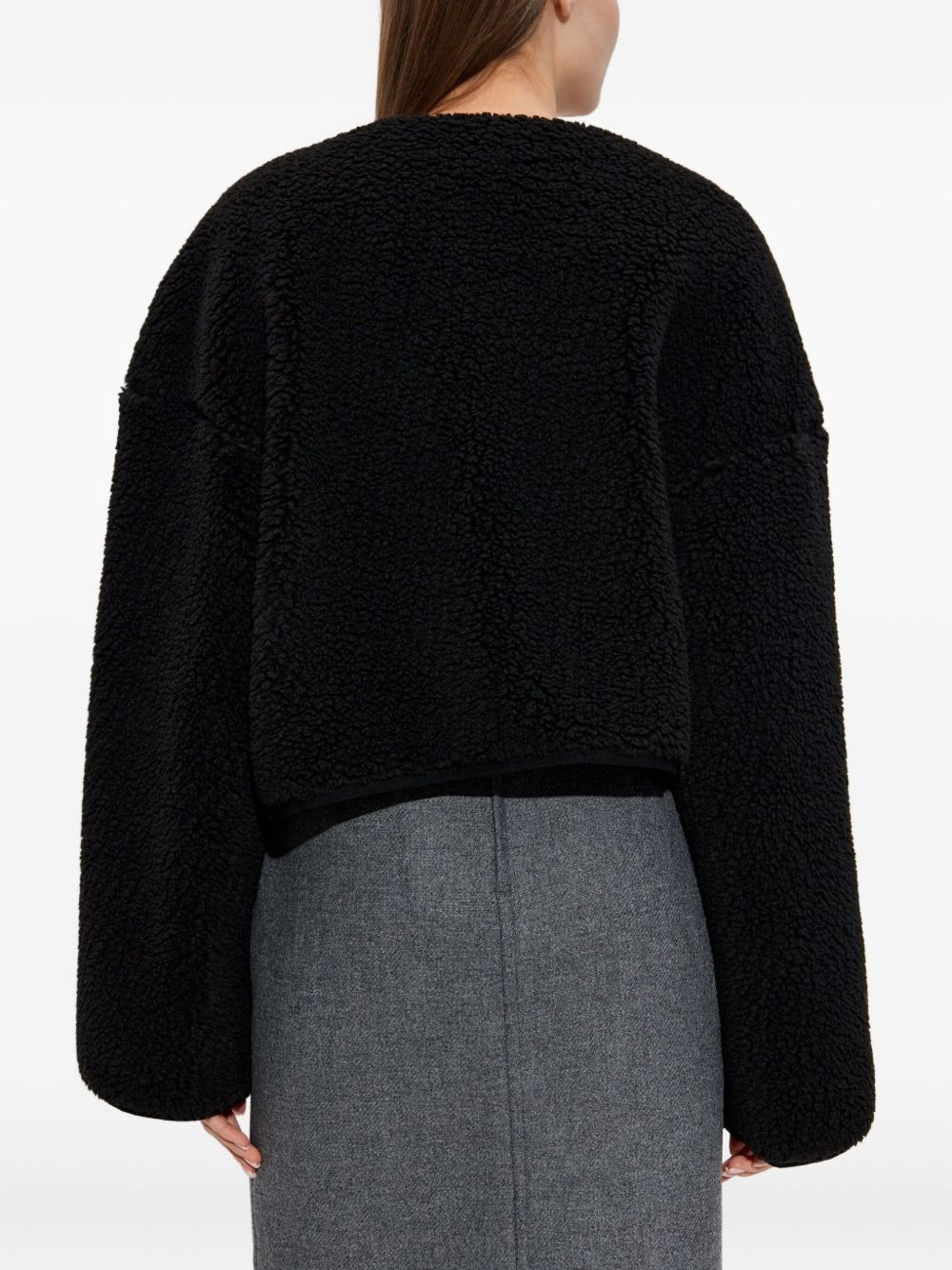 embroidered fleece jacket - 4
