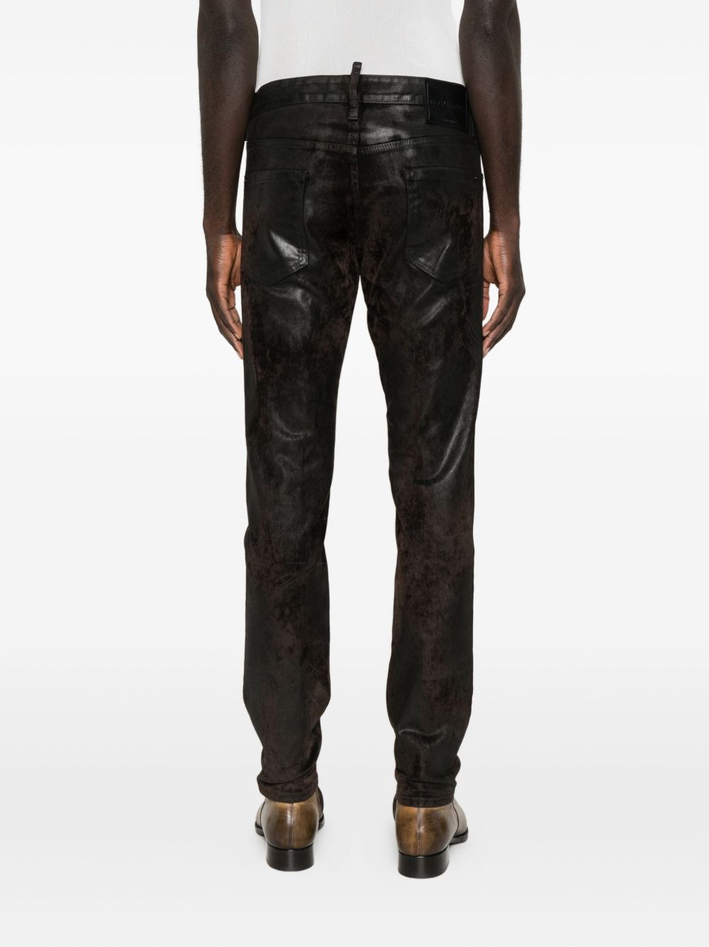 metallic-effect trousers - 4