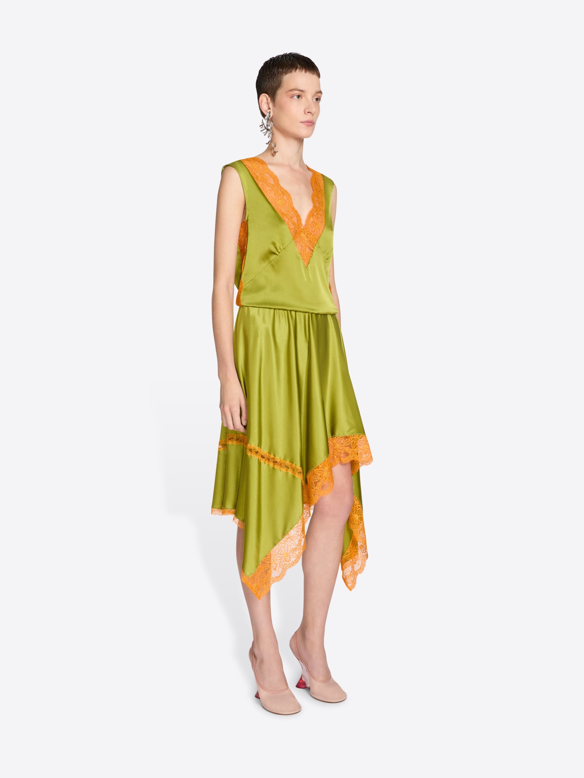 ASYMMETRICAL SILK SKIRT - 3