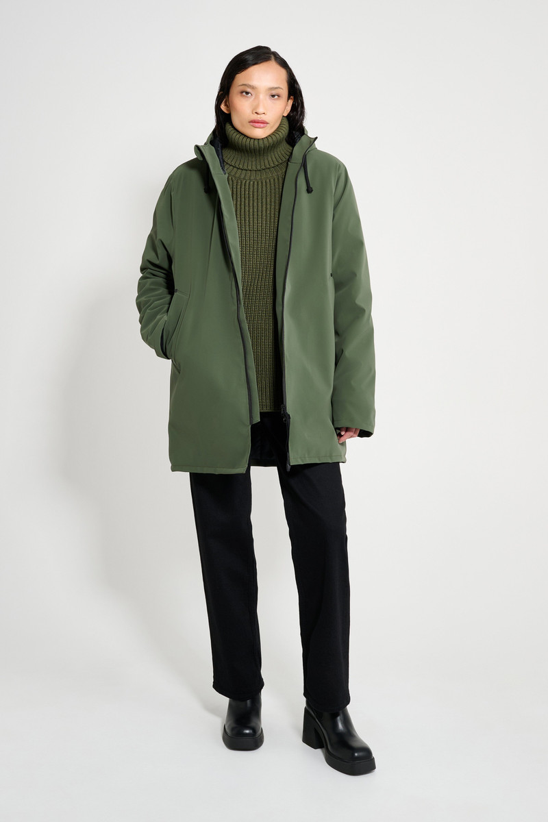 Stutterheim Stockholm Matte Winter Coat Green outlook