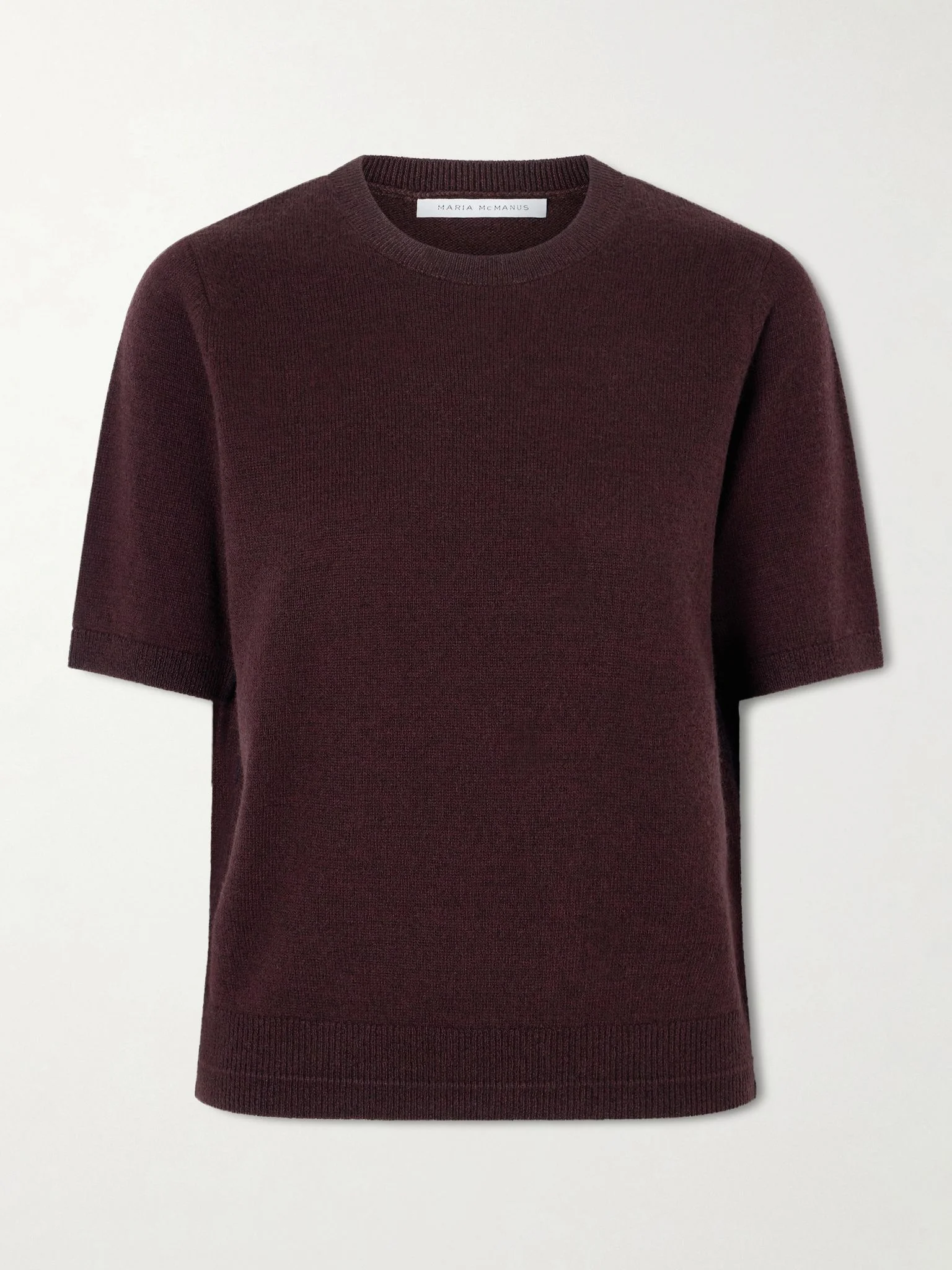 Cashmere and cotton-blend sweater Plum - 1
