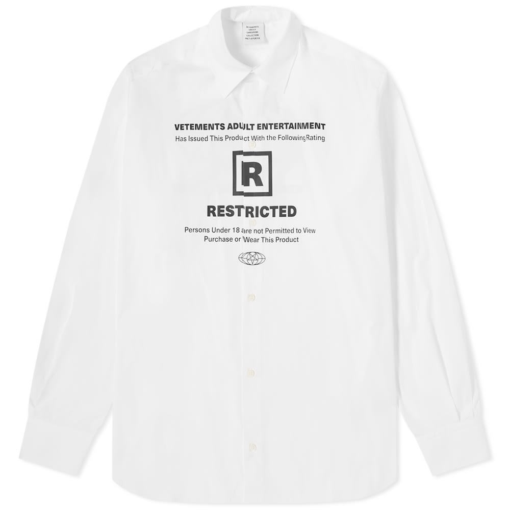 VETEMENTS 18+ Restricted Shirt - 1