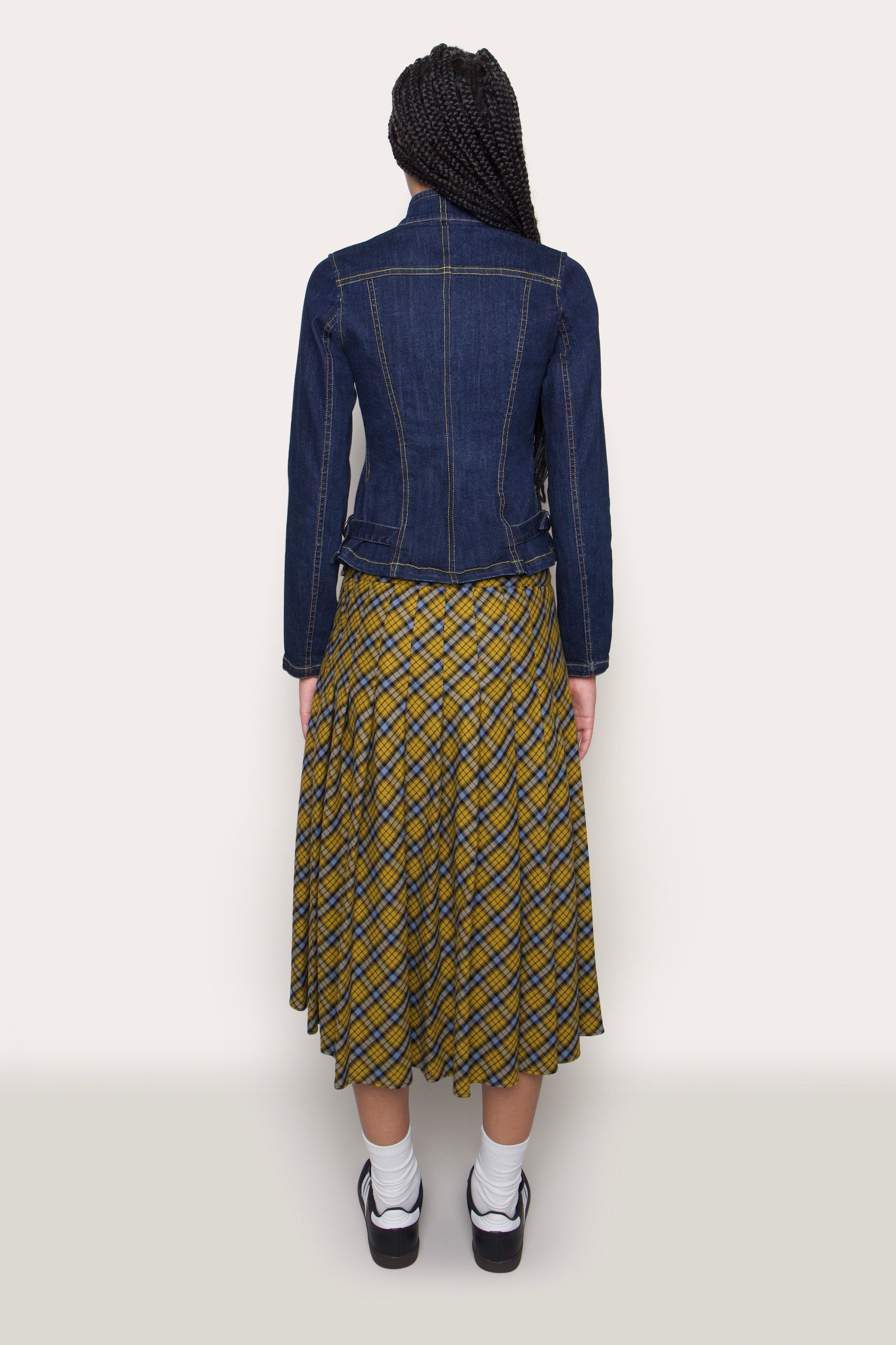 GIBSON PLEATED SKIRT IN PLAID - 5