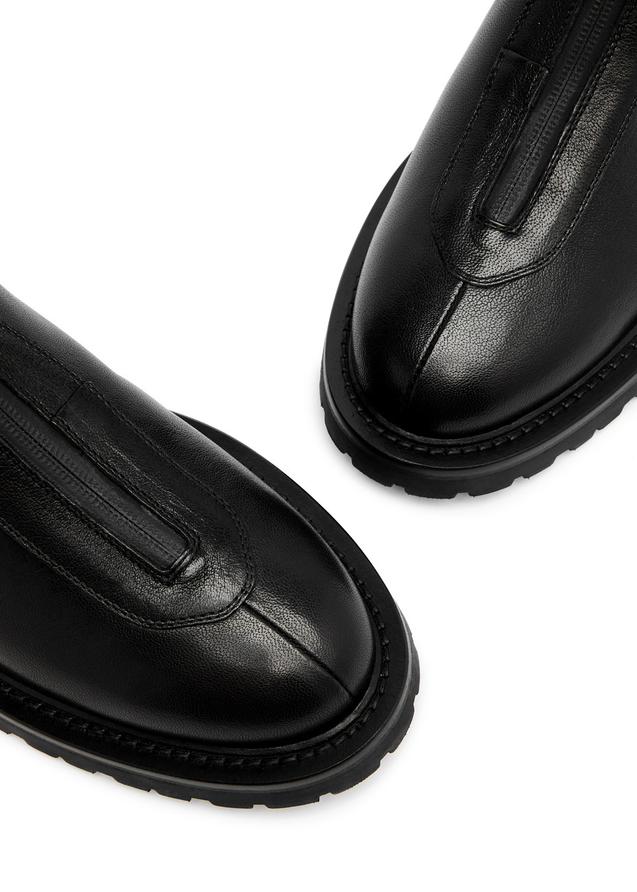 Legres Grained Leather Ankle Boots - 3