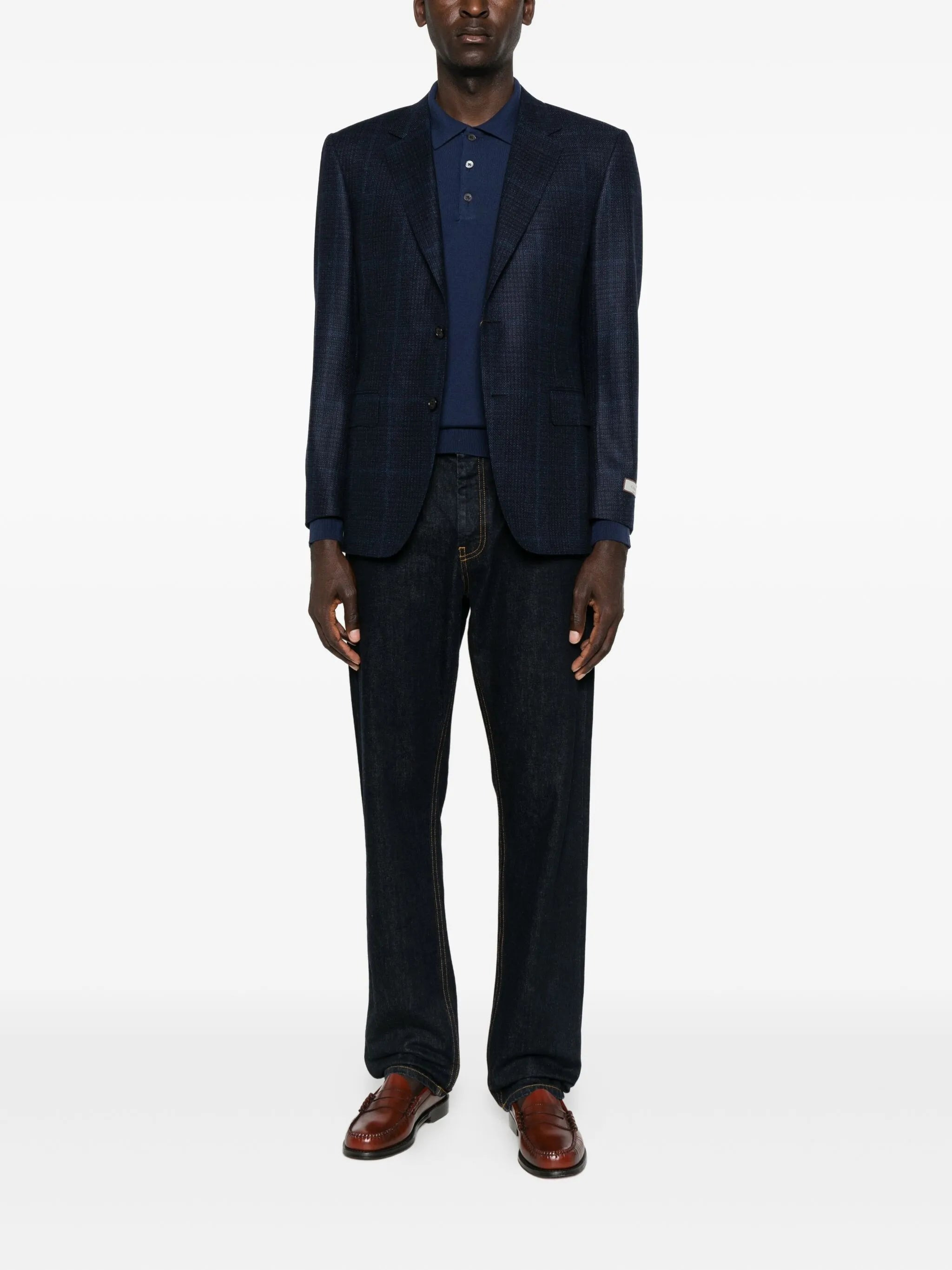 Canali Checked Single-breasted Blazer - 2