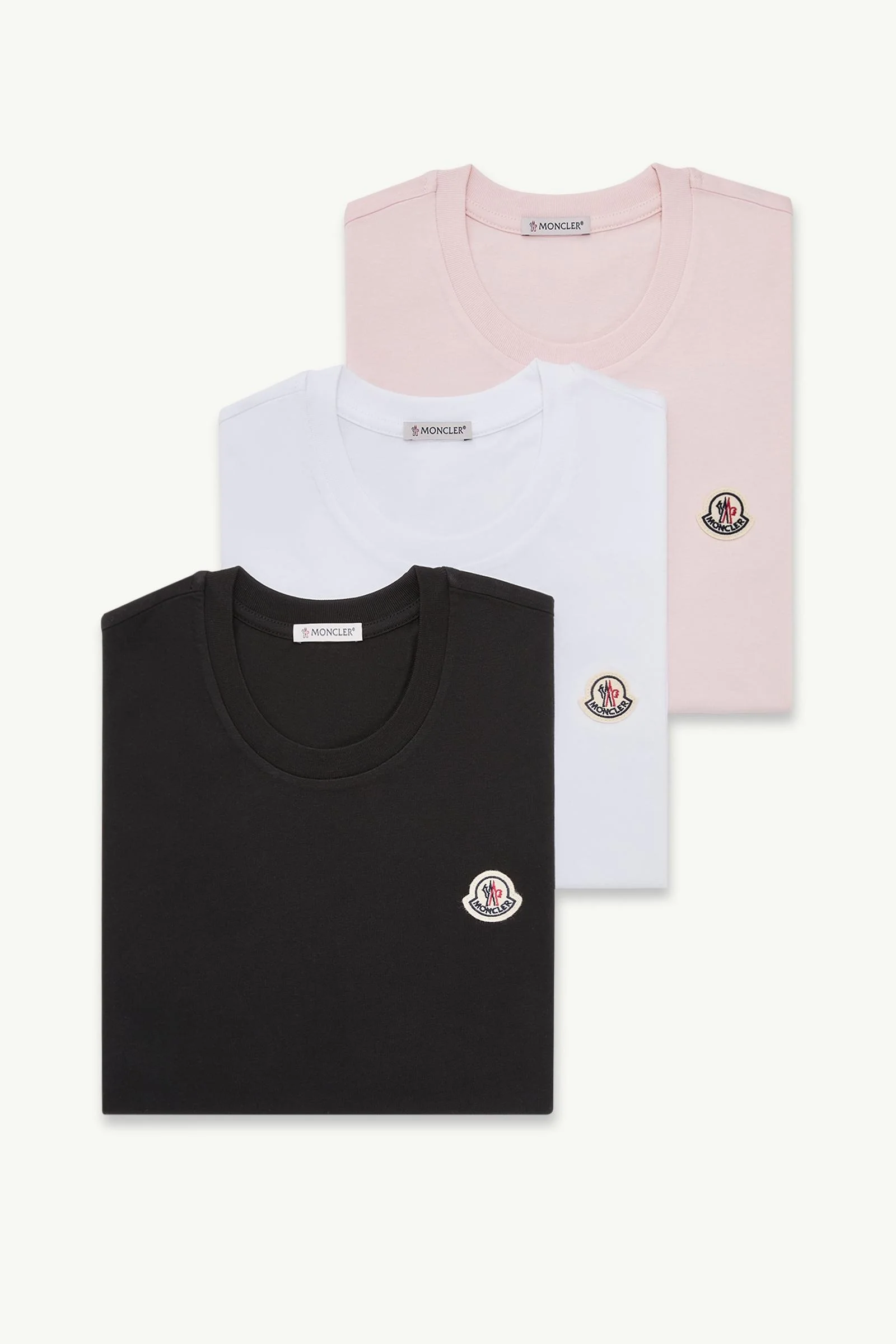 Logo Patch Cotton T-Shirt (Pack of Three) - 1