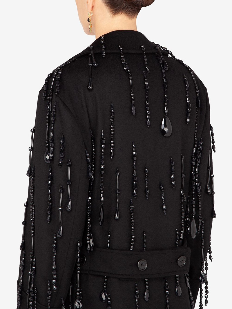 bead-embellished double-breasted coat 5