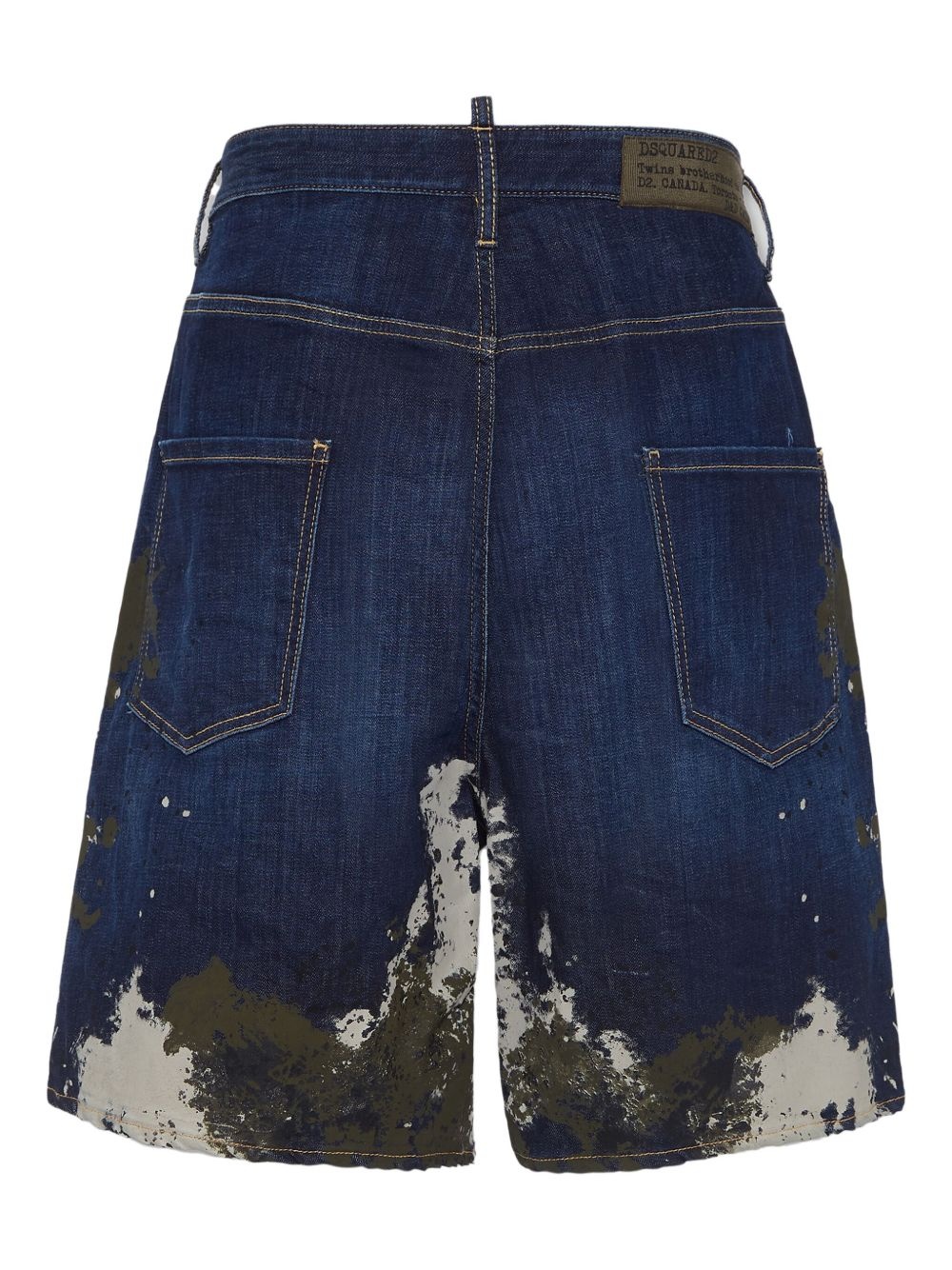 stretch-cotton denim shorts - 2
