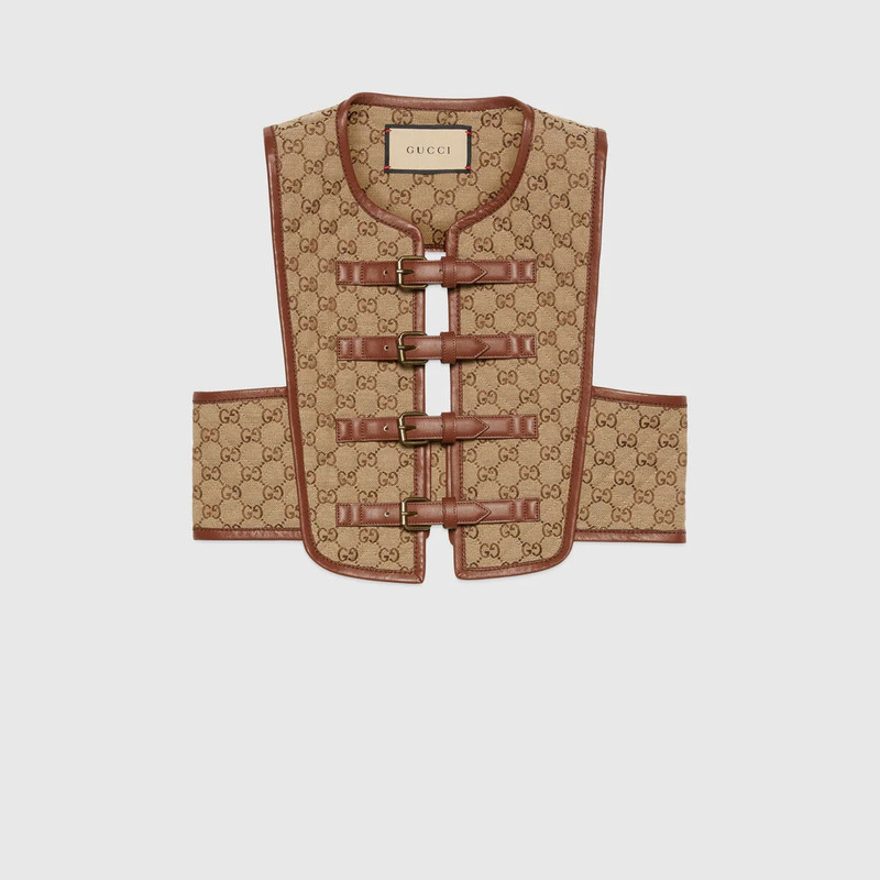Quilted GG canvas vest 1
