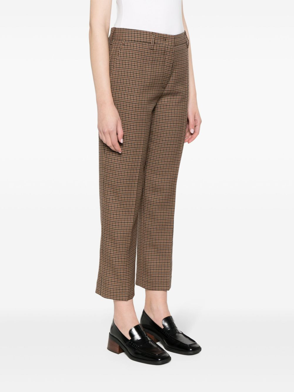 houndstooth-check wool trousers - 3