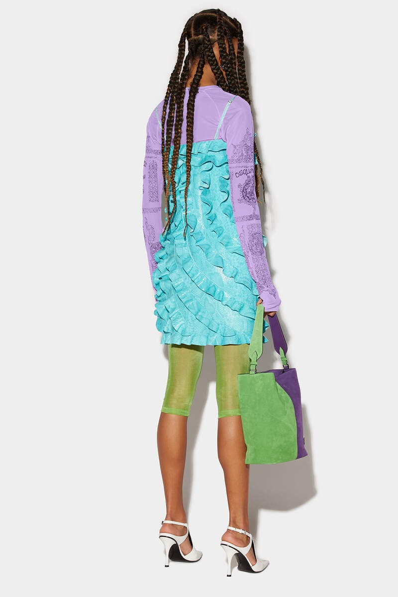 DSQUARED2 CUT-OUT RUFFLED DRESS outlook