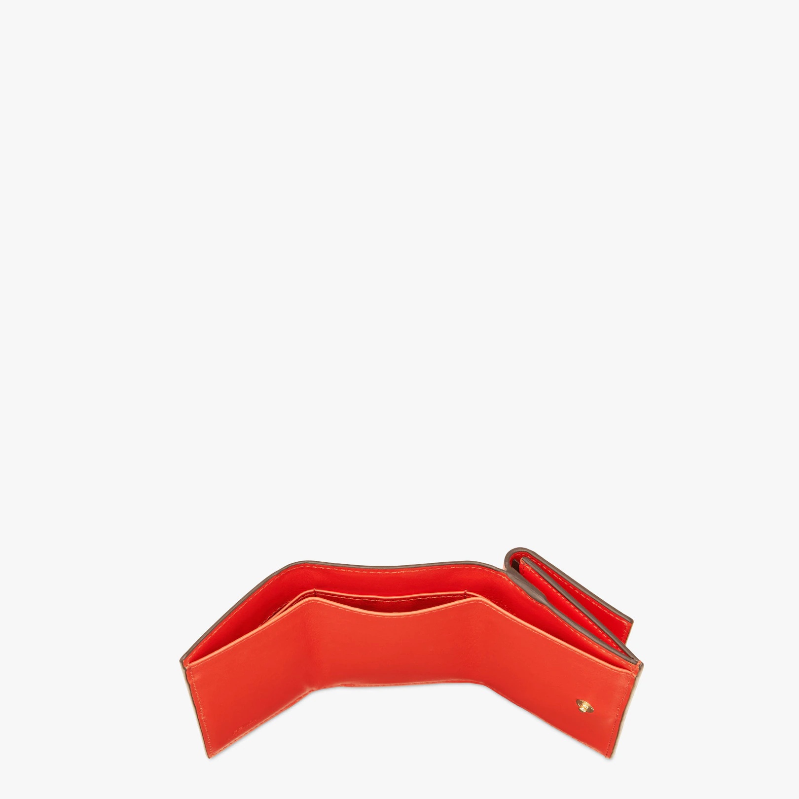 Red and beige leather wallet - 4
