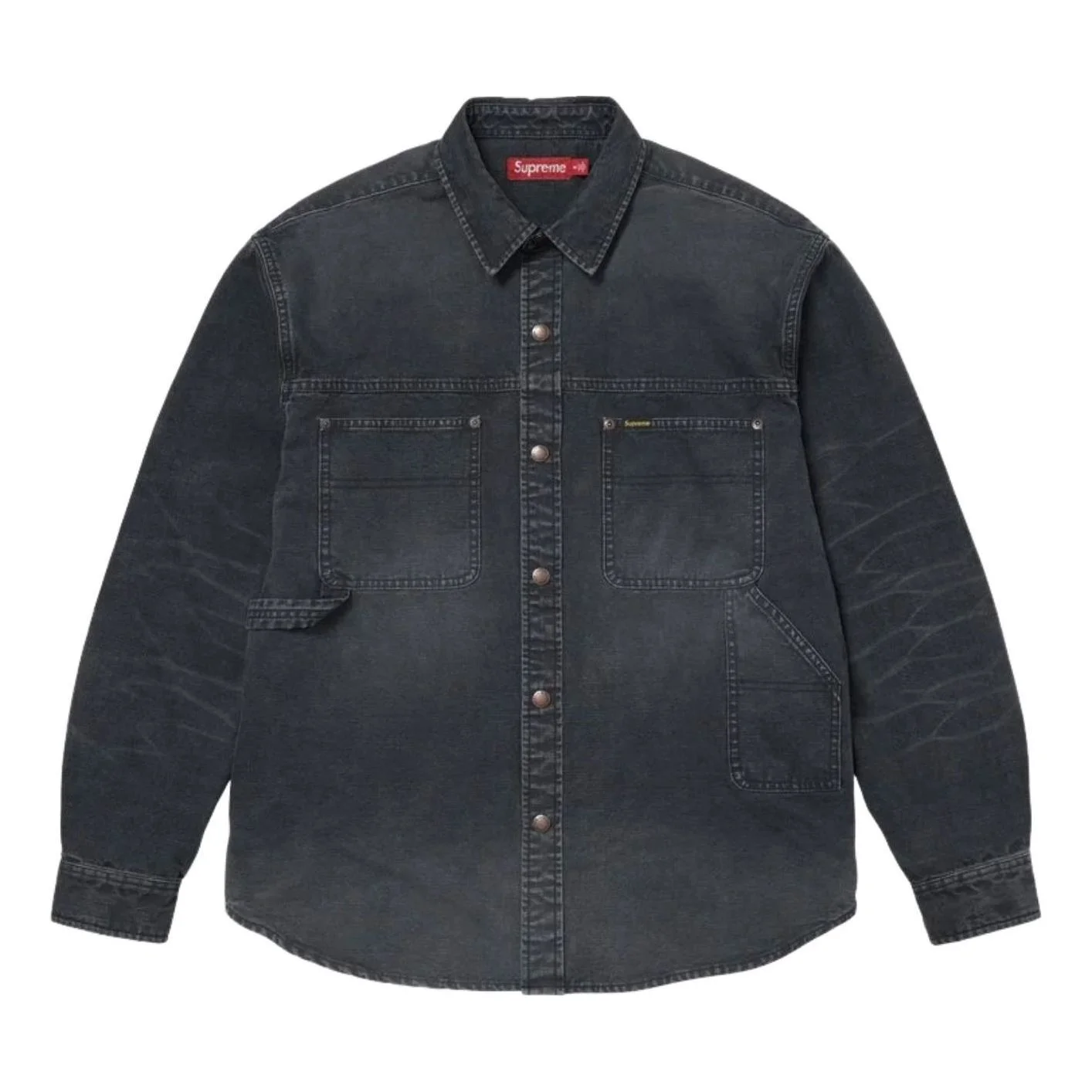 Supreme SS26 Worn Snap Painter Shirt 'Black' SUP-SS26-125-BLK - 1