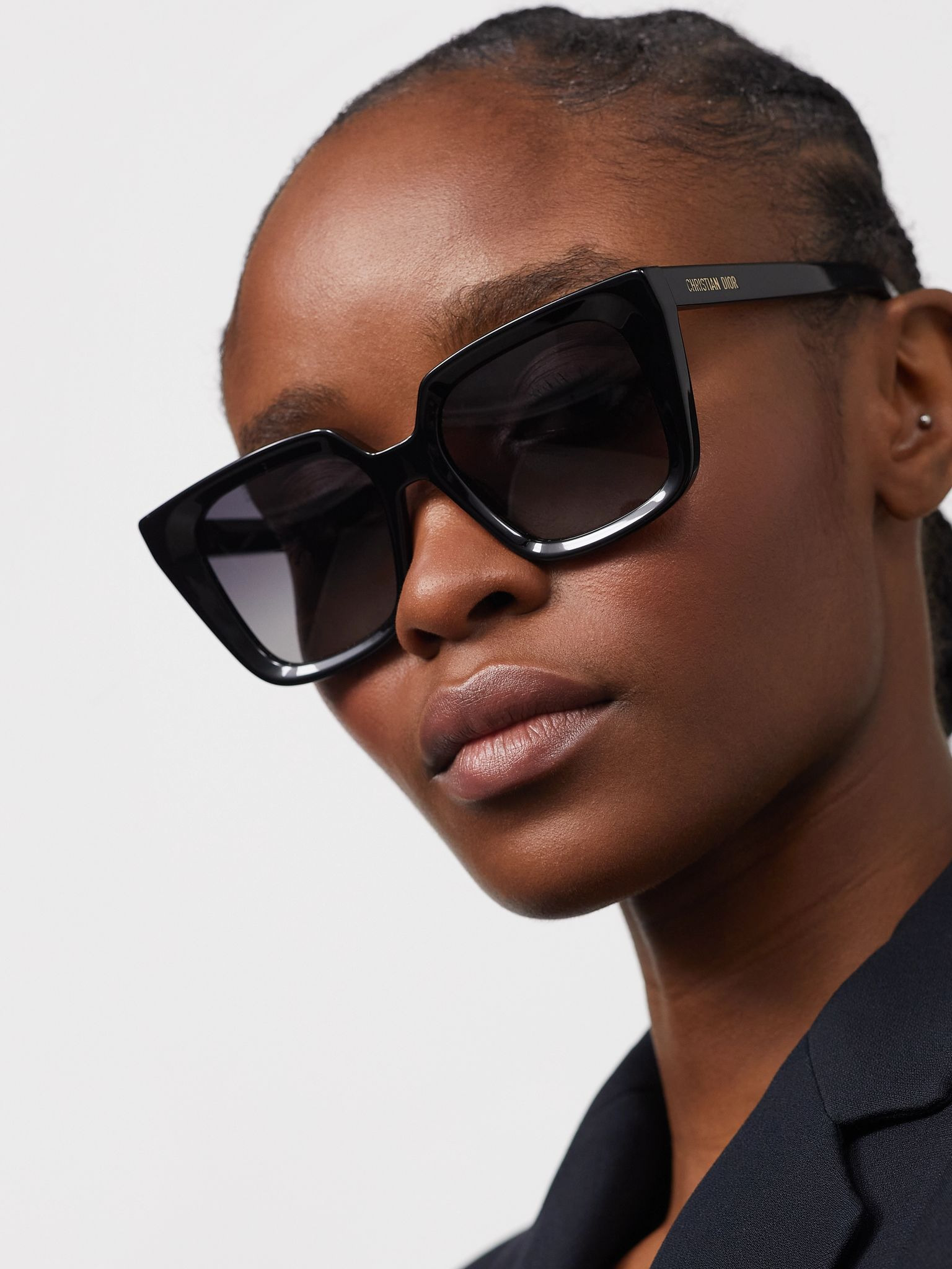 DiorMidnight S1I oversized square-frame acetate sunglasses Black - 2
