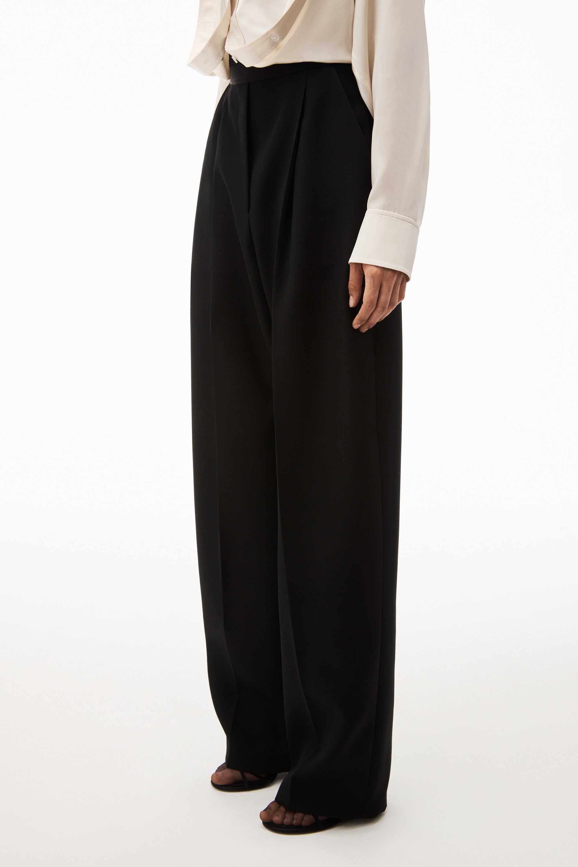 high waisted trouser with logo waistband - 3