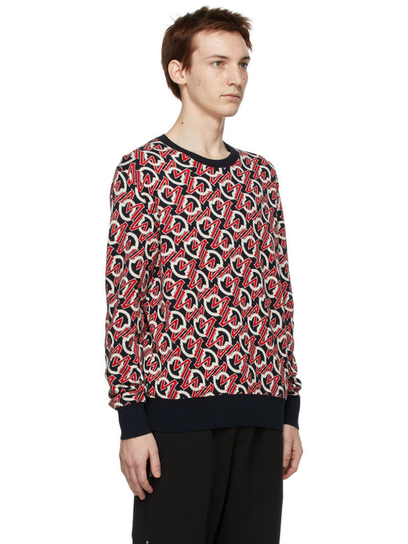 Black & Red Knit Logo Sweater 2