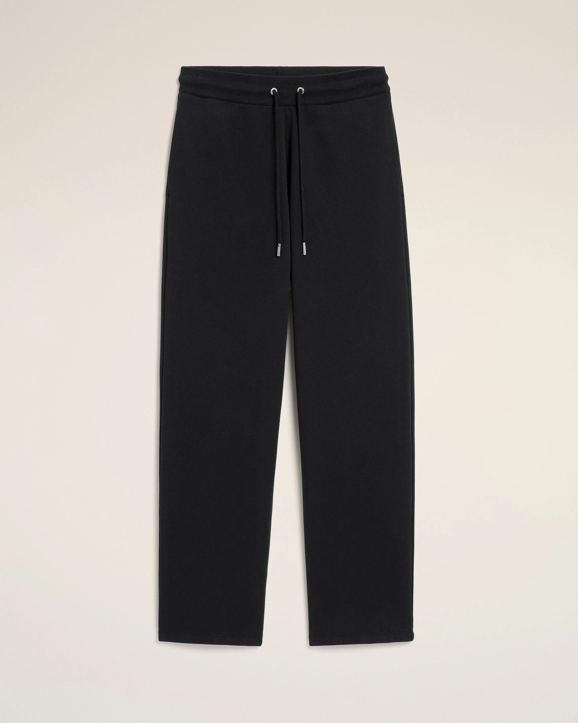BLACK COTTON TRACK PANTS WITH AMI DE COEUR - 1