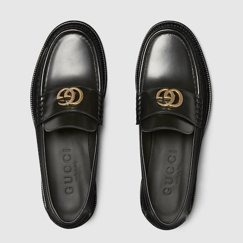 Gucci Double G Leather Loafers - 3