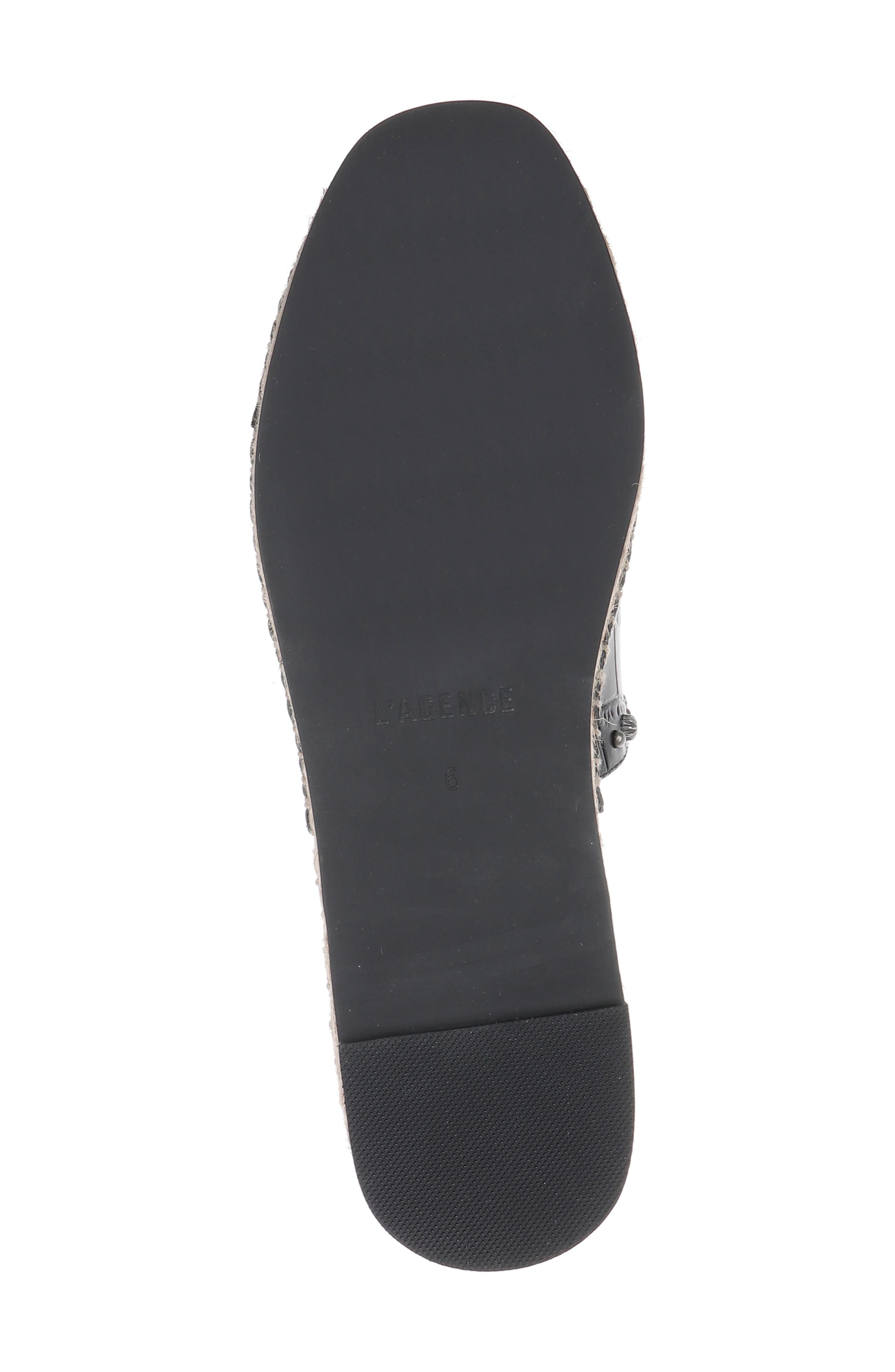 L'AGENCE Helenor Croc Embossed Mule in Black Croco Embossed at Nordstrom - 6