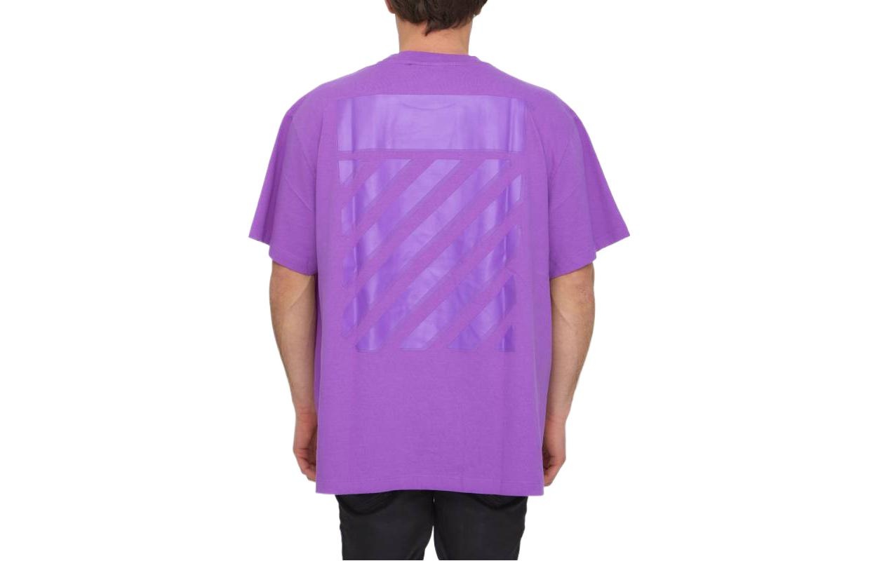 Off-White Diag Tab Over Short-Sleeve Tee 'Orchid' OMAA038S23JER0013636 - 2