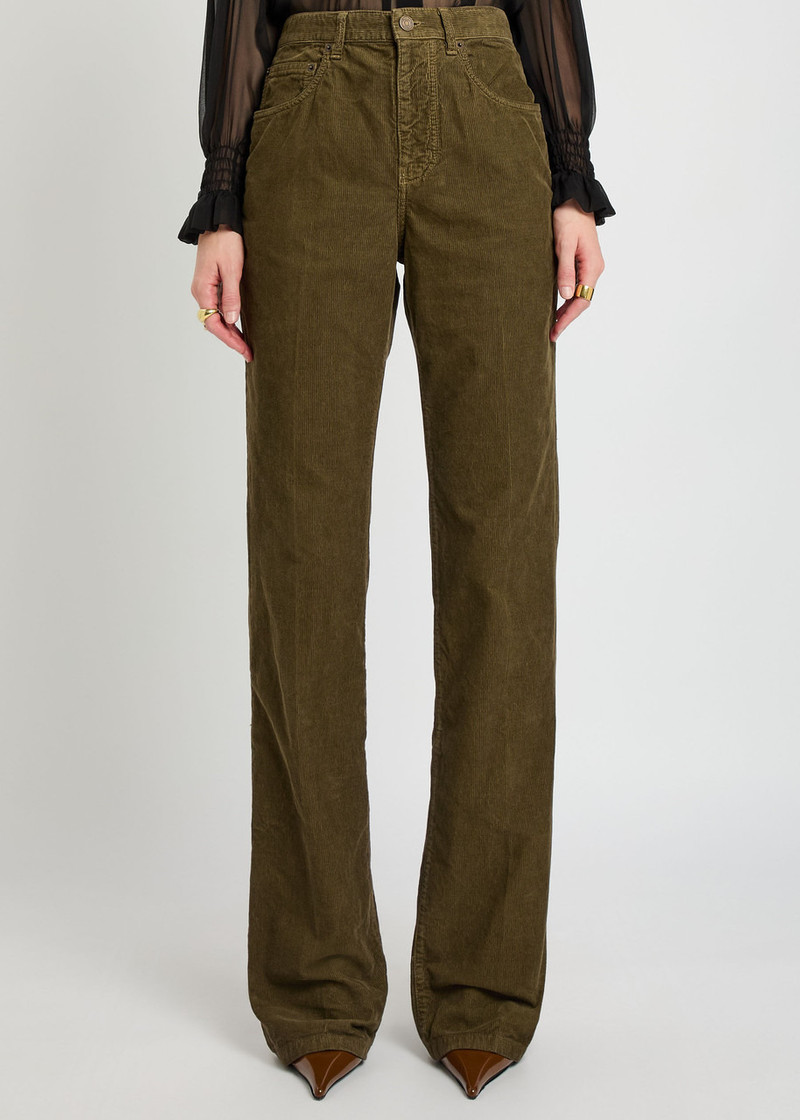 SAINT LAURENT Saint Laurent Clyde Bootcut Corduroy Trousers outlook