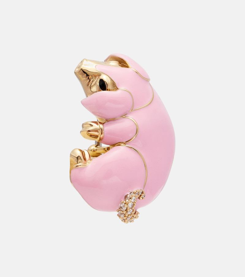 GUCCI Embellished clip-on earrings outlook