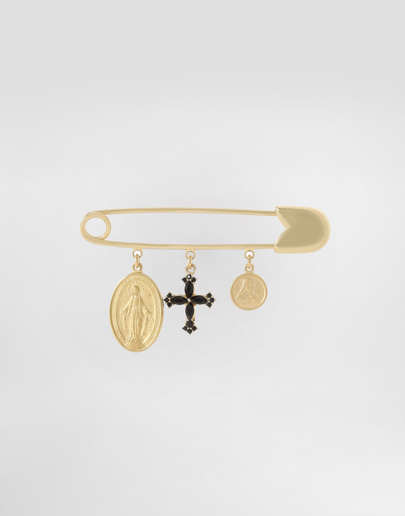 Safety brooch with cross and medals 1