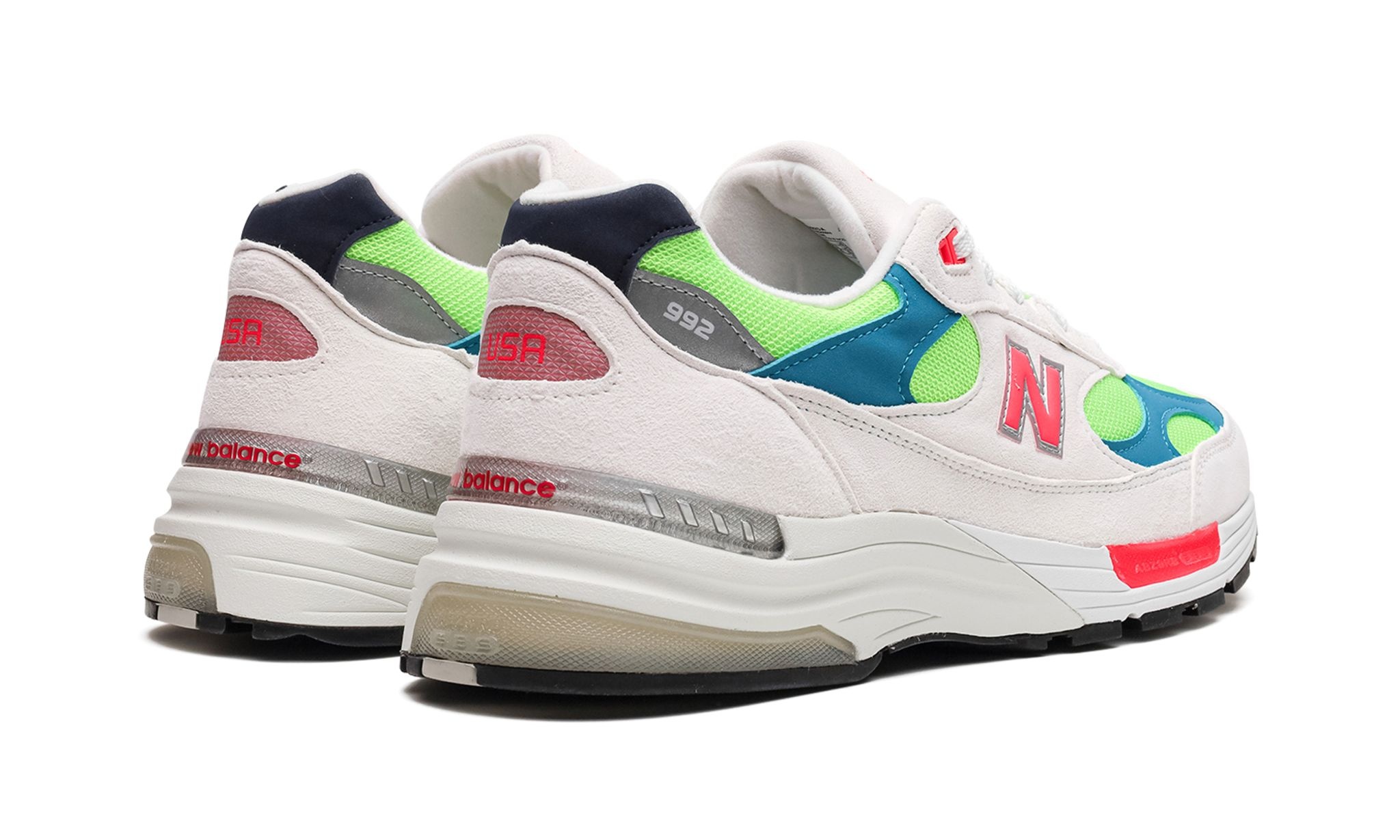 New Balance 992 "White Neon Cyan" - 3