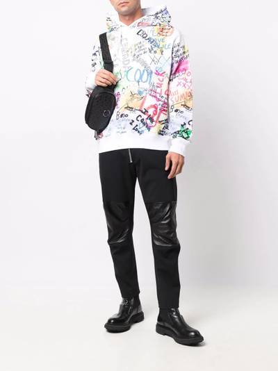 DSQUARED2 graphic-print cotton hoodie outlook