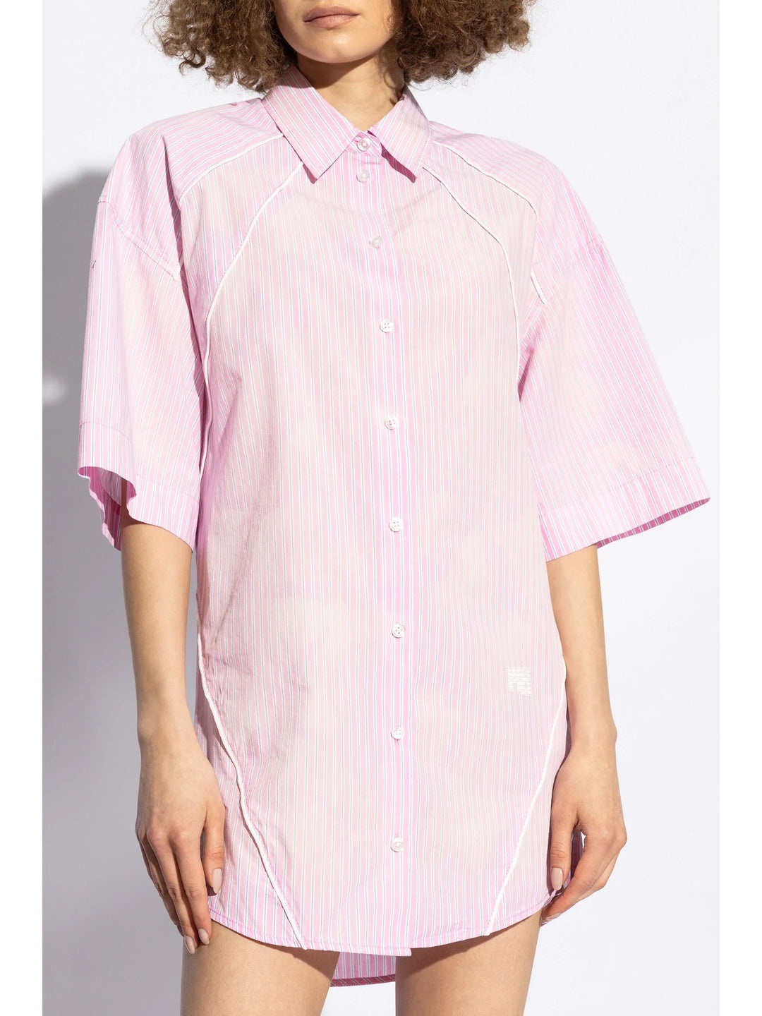 Short Sleeve Button Down Dress - 3