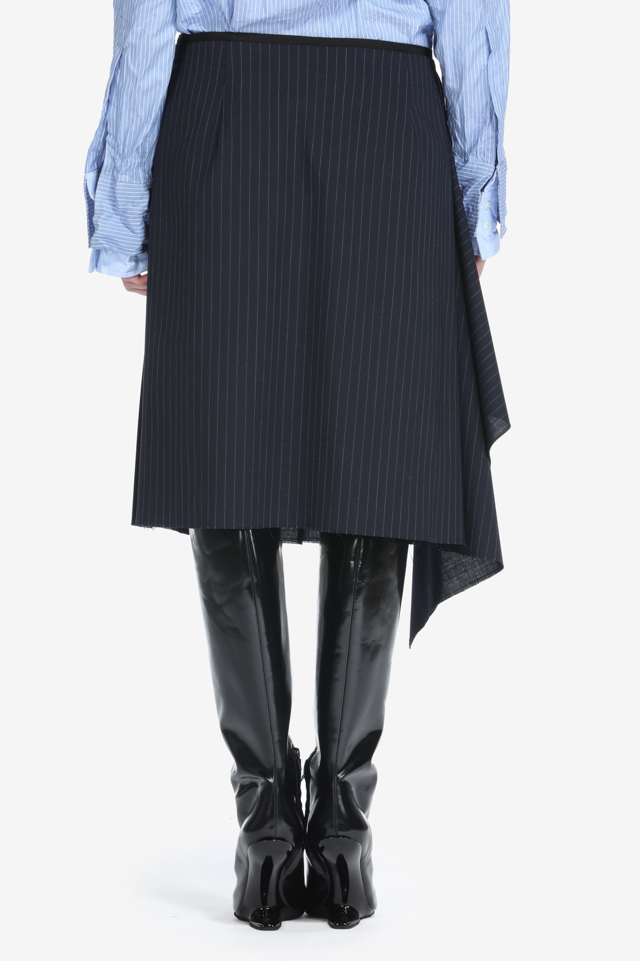 PINSTRIPE PLEATED SKIRT - 2