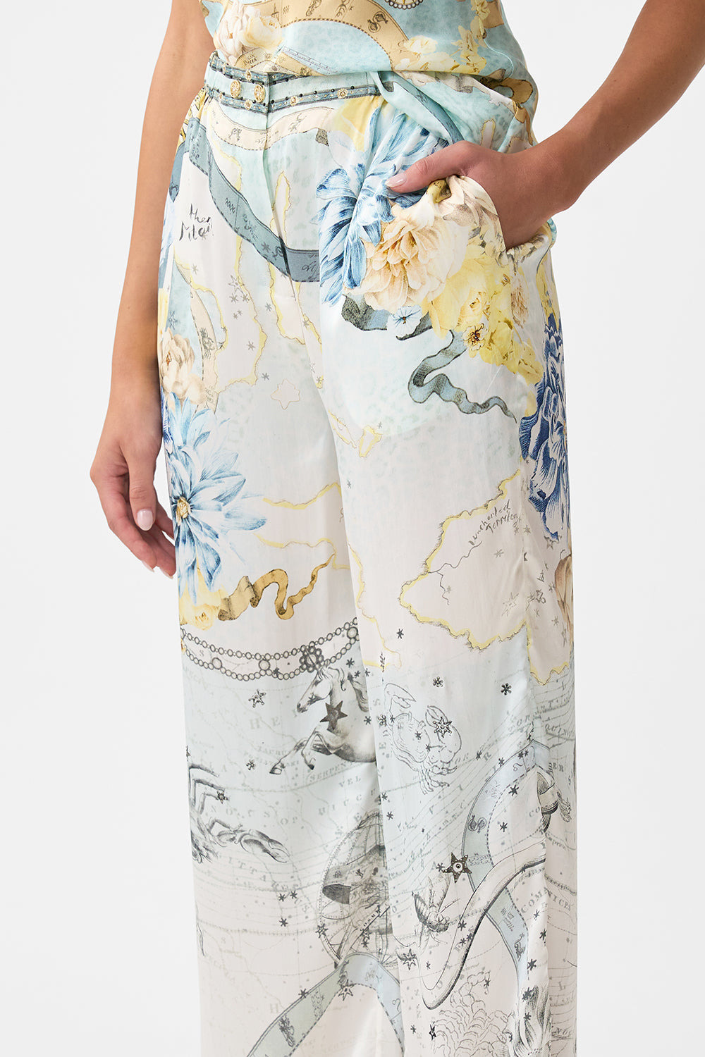 BUTTON FRONT LOUNGE PANT - 5