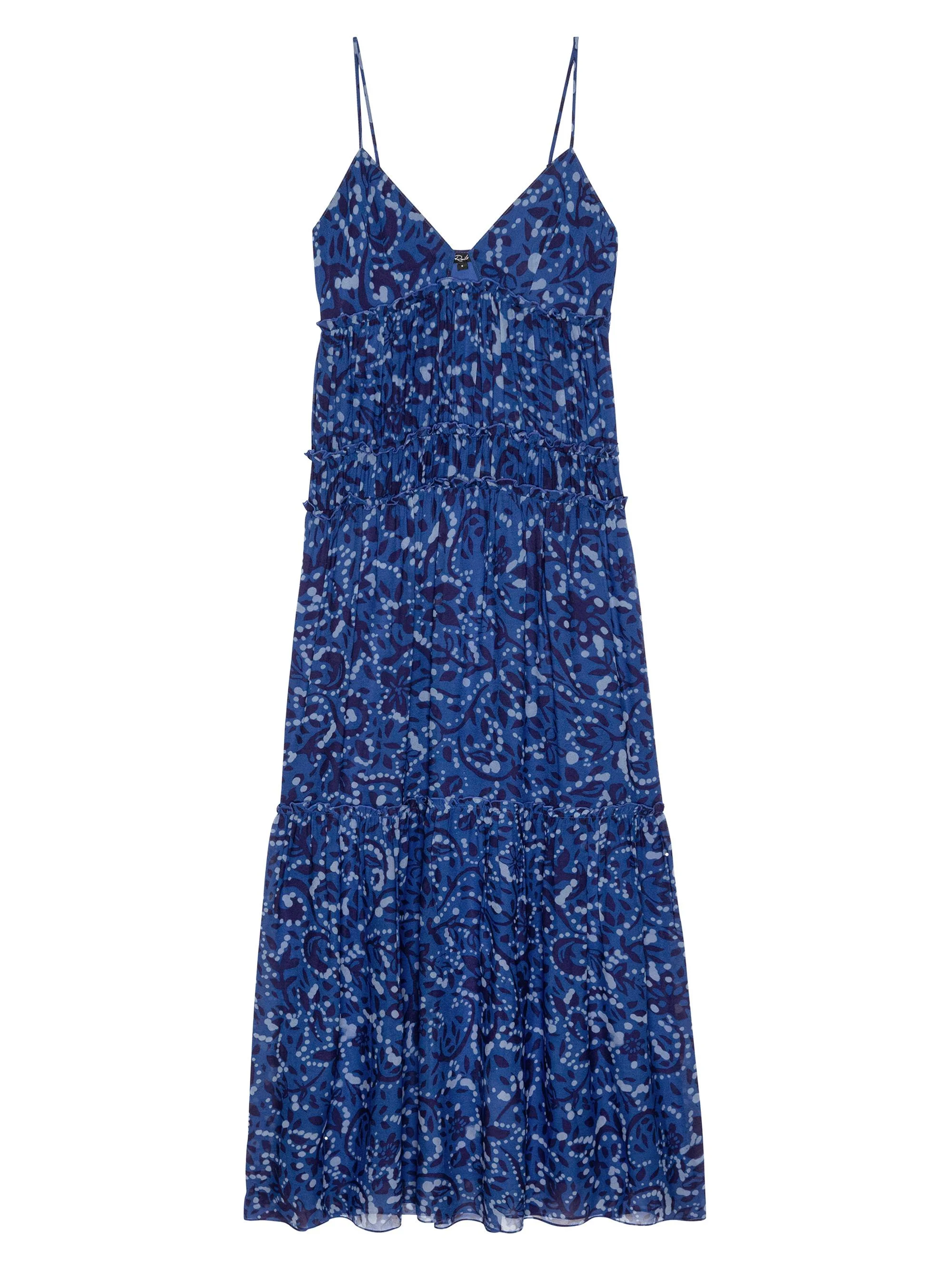 Women's Antonella Printed Ruffle Maxi Dress - Lisboa - 1
