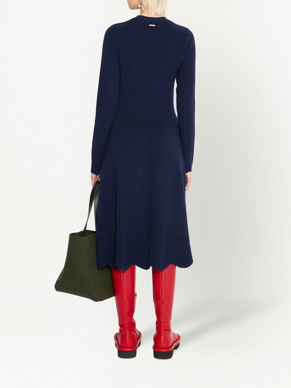 scalloped hem dress - 4