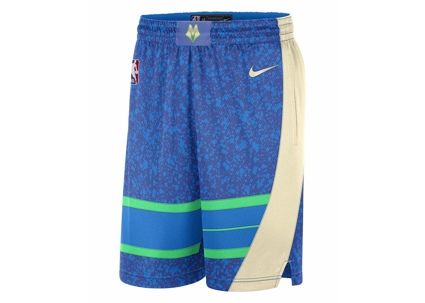 Nike NBA Milwaukee Bucks Swingman City Edition Dri-Fit Shorts Photo Blue/Flat Opal - 1