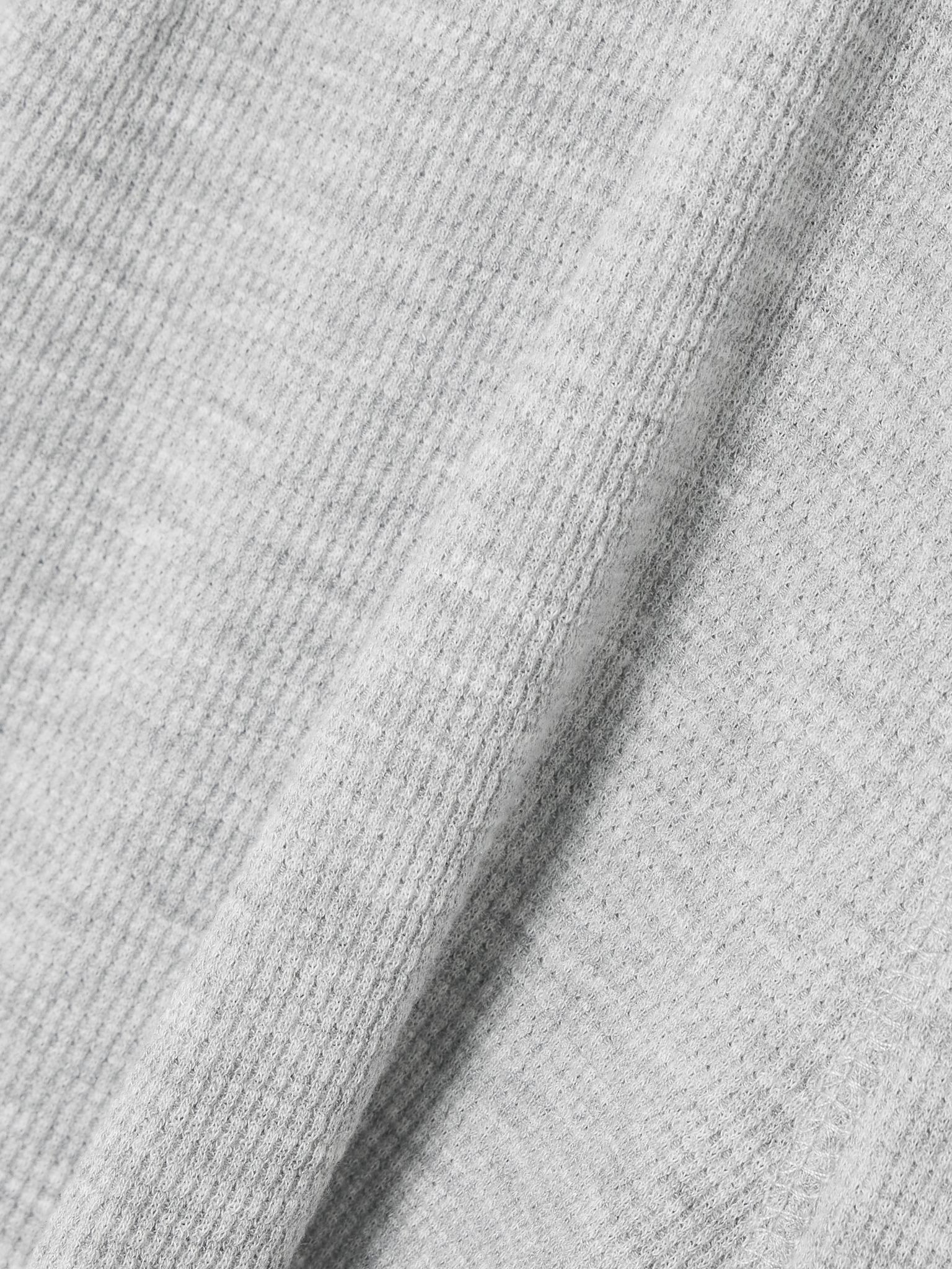 Waffle-knit jersey track pants Light gray - 4
